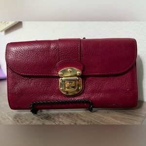 Louis Vuitton Mahina Iris Long BiFold Wallet Leather (Auth).
